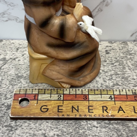 Vintage Sitting St. Francis of Assisi Catholic Sanmyro Japan Porcelain figurine - Picture 7 of 9